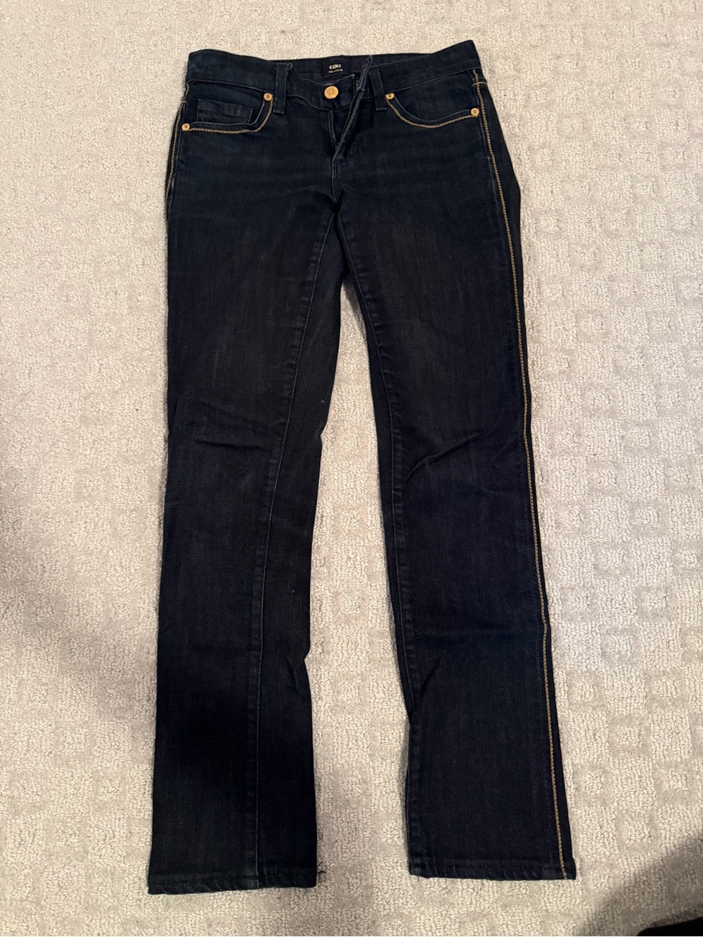 Citizens of Humanity Dark Denim Jeans with Gold Stitching 25